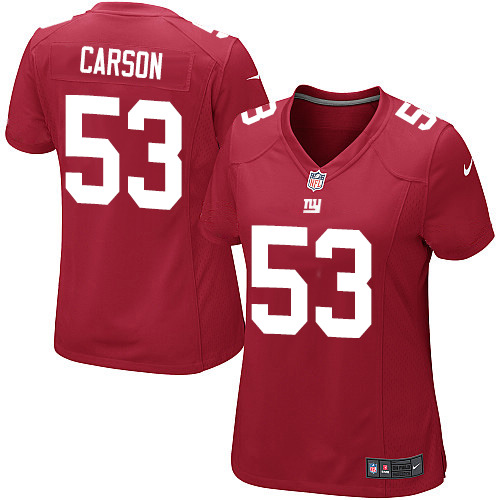 Women's Elite Harry Carson Nike Jersey Red Alternate - #53 NFL New York Giants